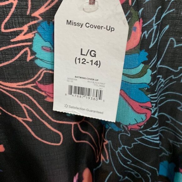 NWT Time and Tru Floral Swimsuit Cover Up - Size Large - Picture 10 of 15